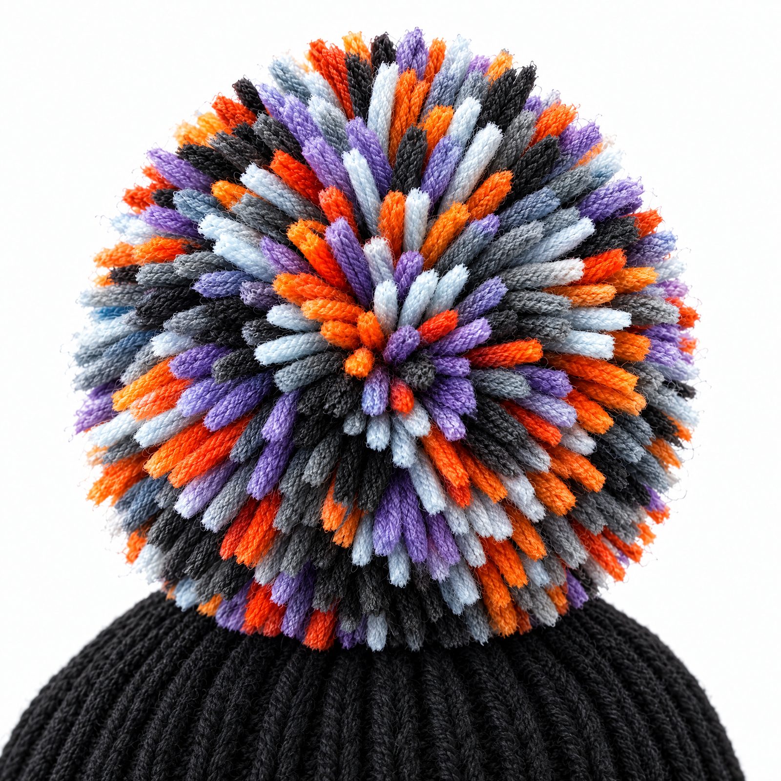 Fire & Ice hand-painted cashmere pom